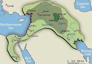 A map of Assyria.