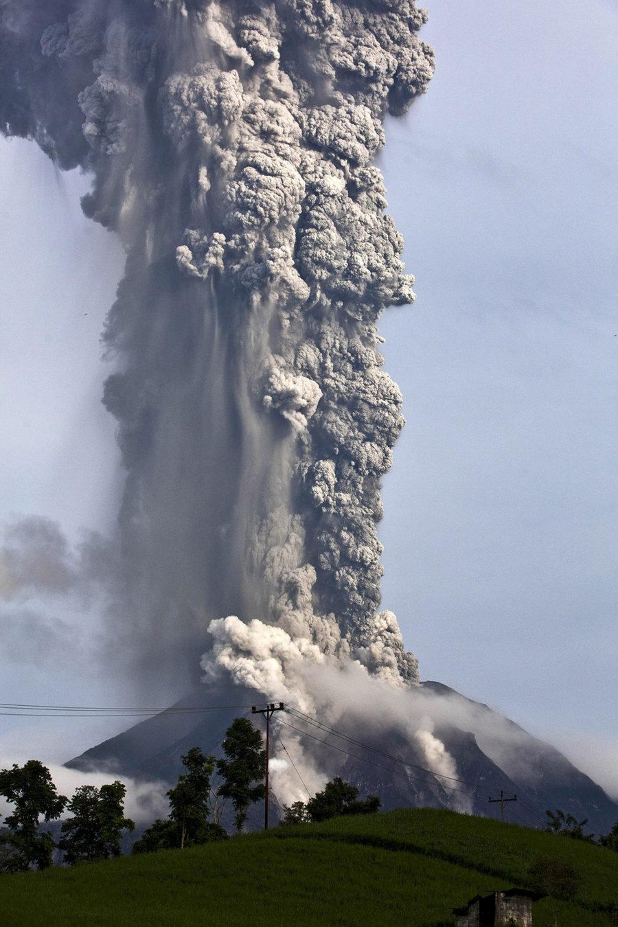 Mt. Sinabung erupting