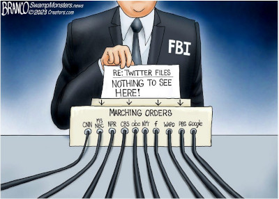 FBI Agent feeding the narrative to the major corporate news networks