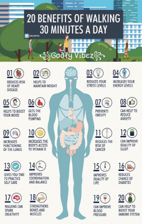 20 Benefits of Walking 30 Minutes a Day