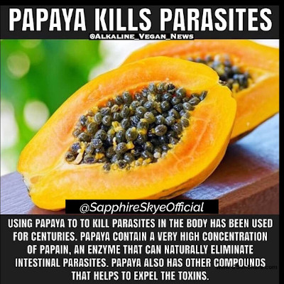 Papaya kills parasites.