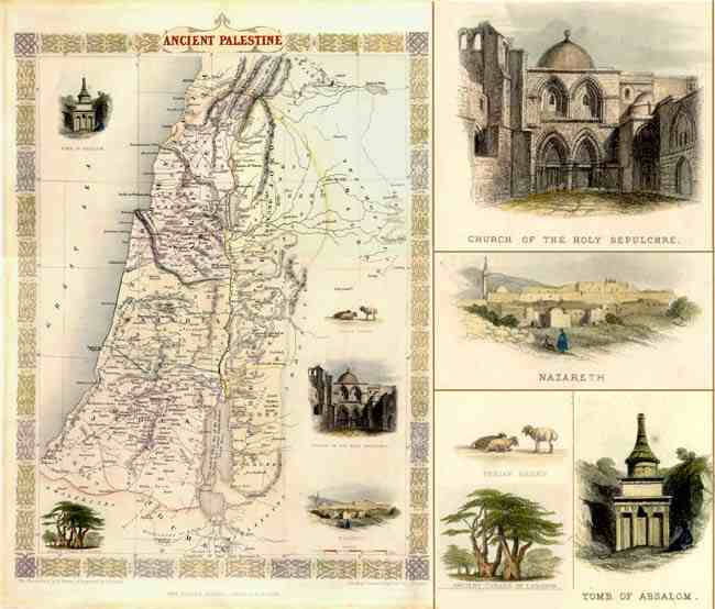 1851 map of ancient Palestine