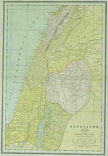1887 A New Map of Palestine or the Holy Land
