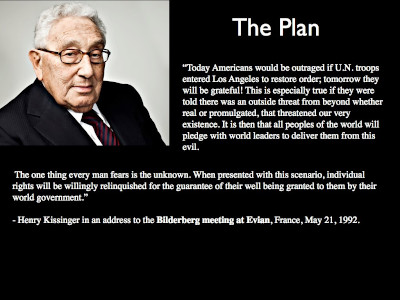 A quote by Henry Kissinger about the takeover by the World Government