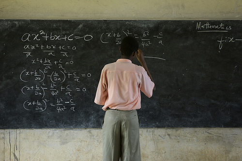 Student at the board