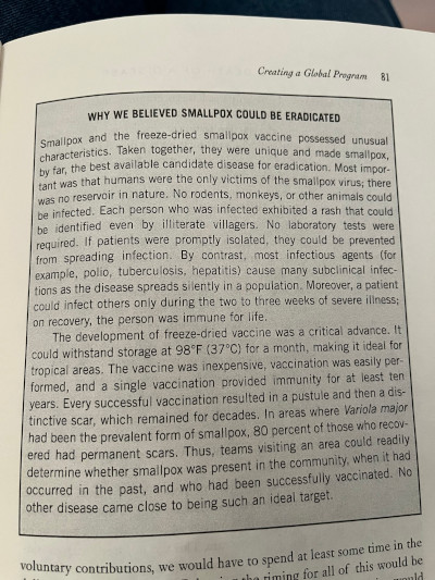 Exerpt from Dr. D.A. Henderson