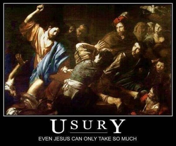 The Messiah whipping the money lenders in the temple.