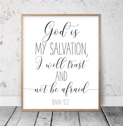 A quote from the book of Isaiah chapter 12 verse 2.